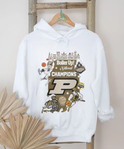 Boiler Up National Champions Purdue Boilermakers Players City Skyline Shirt