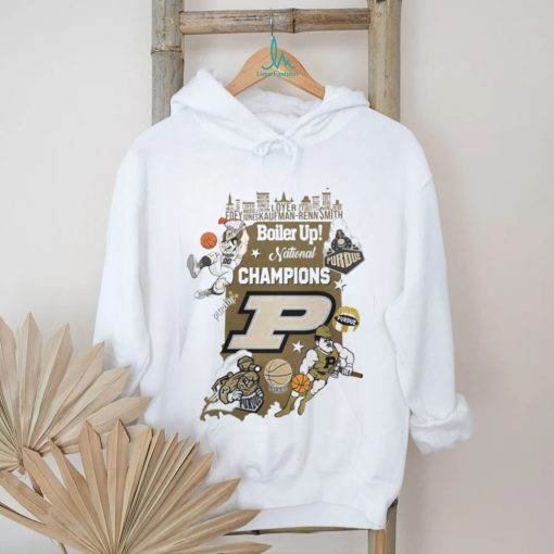 Boiler Up National Champions Purdue Boilermakers Players City Skyline Shirt