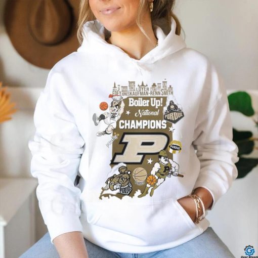 Boiler Up National Champions Purdue Boilermakers Players City Skyline Shirt