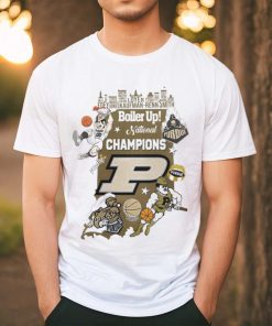 Boiler Up National Champions Purdue Boilermakers Players City Skyline Shirt