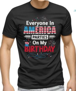 Born on 4th of July Birthday Shirt