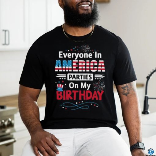 Born on 4th of July Birthday Shirt
