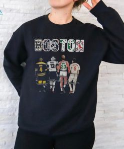 Boston Bruins New England Patriots Boston Celtics Boston Red Sox Stars Signatures For Fans T shirt