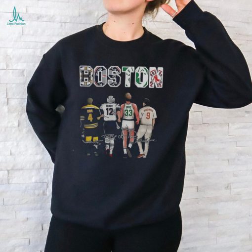 Boston Bruins New England Patriots Boston Celtics Boston Red Sox Stars Signatures For Fans T shirt