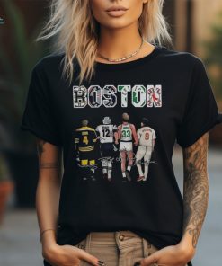 Boston Bruins New England Patriots Boston Celtics Boston Red Sox Stars Signatures For Fans T shirt