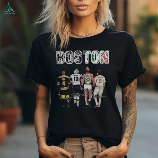 Boston Bruins New England Patriots Boston Celtics Boston Red Sox Stars Signatures For Fans T shirt