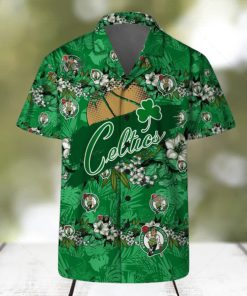 Boston Celtics Flower Pattern Tem Logo Combo Hawaiian Shirt And Shorts