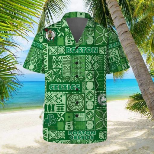 Boston Celtics Hawaii Set Summer Pattern 3D Hawaiian Shirt And Shorts