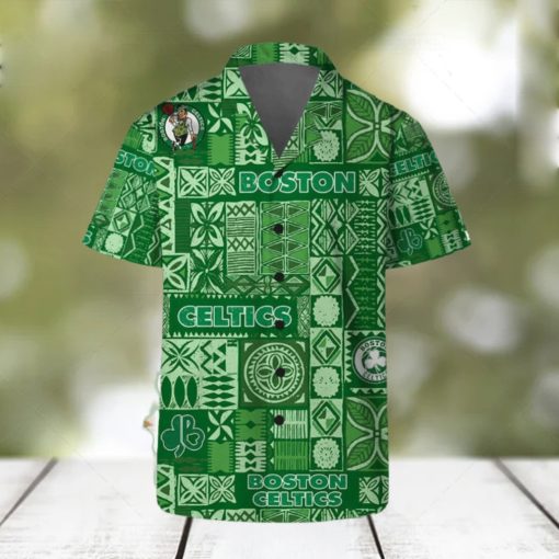 Boston Celtics Hawaii Set Summer Pattern 3D Hawaiian Shirt And Shorts