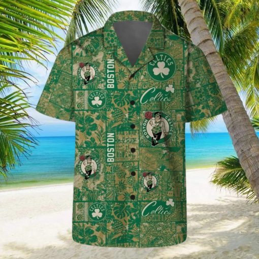 Boston Celtics NBA Team Floral Pattern Hawaiian Shirts And Beach Shorts