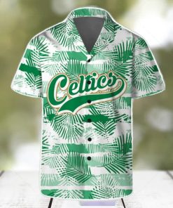 Boston Celtics Summer Hawaii Team Shirt Pattern Leaves Tropical Hawaiian Shirts And Beach Shorts