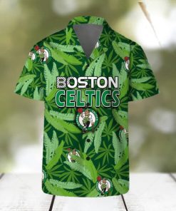 Boston Celtics Summer Hawaii Team Shirt Pattern Leaves Vintage Art Hawaiian Shirts And Beach Shorts