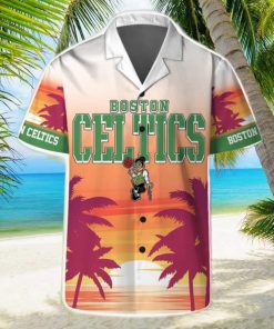 Boston Celtics Summer Hawaii Team Shirt Pattern Sunset Tropical Hawaiian Shirts And Beach Shorts