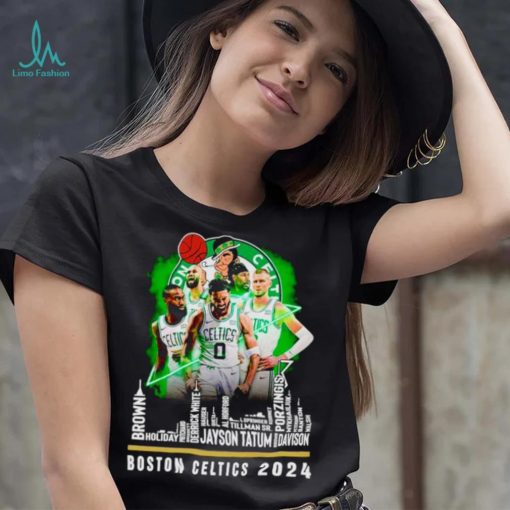 Boston Celtics basketball 2023 City Player Names fan shirt