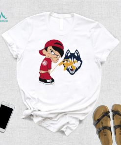 Boy Alabama Crimson Tide piss on Uconn Huskies logo 2024 shirt