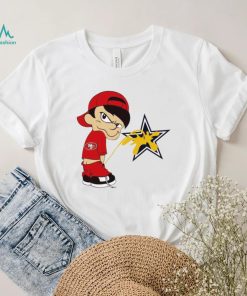 Boy fan San Francisco 49ers piss on Dallas Cowboys logo shirt