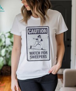 Brad Hand Caution Watch For Sweepers T shirt