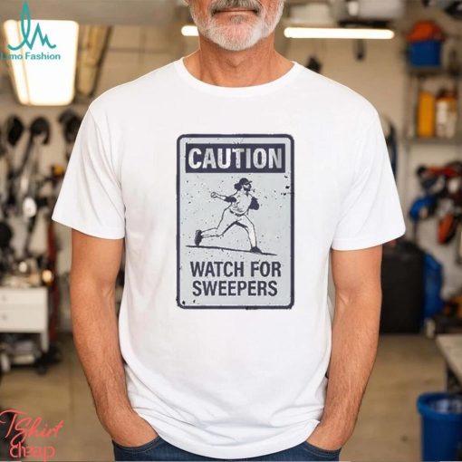 Brad Hand Caution Watch For Sweepers T shirt