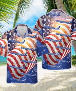 Breeze Airways A220 300, 4th Of July 3D Printed Aloha Hawaiian Shirt