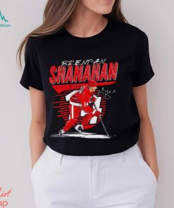 Brendan Shanahan left wing Detroit Red Wings hockey signature shirt