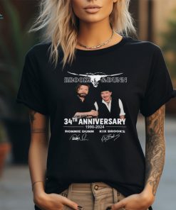 Brooks And Dunn 34th Anniversary 1990 2024 Ronnie Dunn Kix Brooks Signatures Shirt