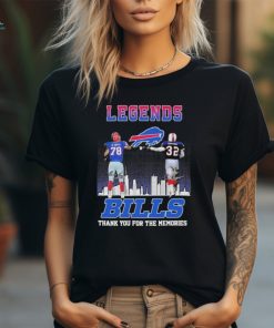 Buffalo Bills Legends Bruce Smith O. J. Simpson Thank You For The Memories T Shirt