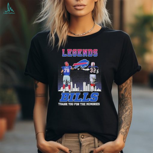 Buffalo Bills Legends Bruce Smith O. J. Simpson Thank You For The Memories T Shirt