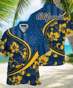 California Golden Bears US Flag Summer Aloha Shirt, NCAA Hawaiian