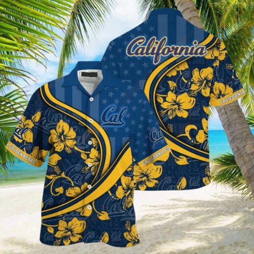 California Golden Bears US Flag Summer Aloha Shirt, NCAA Hawaiian