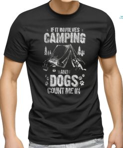 Camping and Dogs Funny Tent Camper Dog White Distressed Essential T Shirt