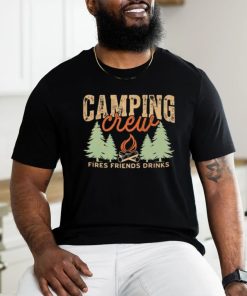 Camping crew fires friends drinks shirt