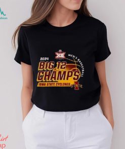Cardinal Iowa State Cyclones 2024 Big 12 Men’s Basketball Conference Tournament Champions Locker Room Shirt