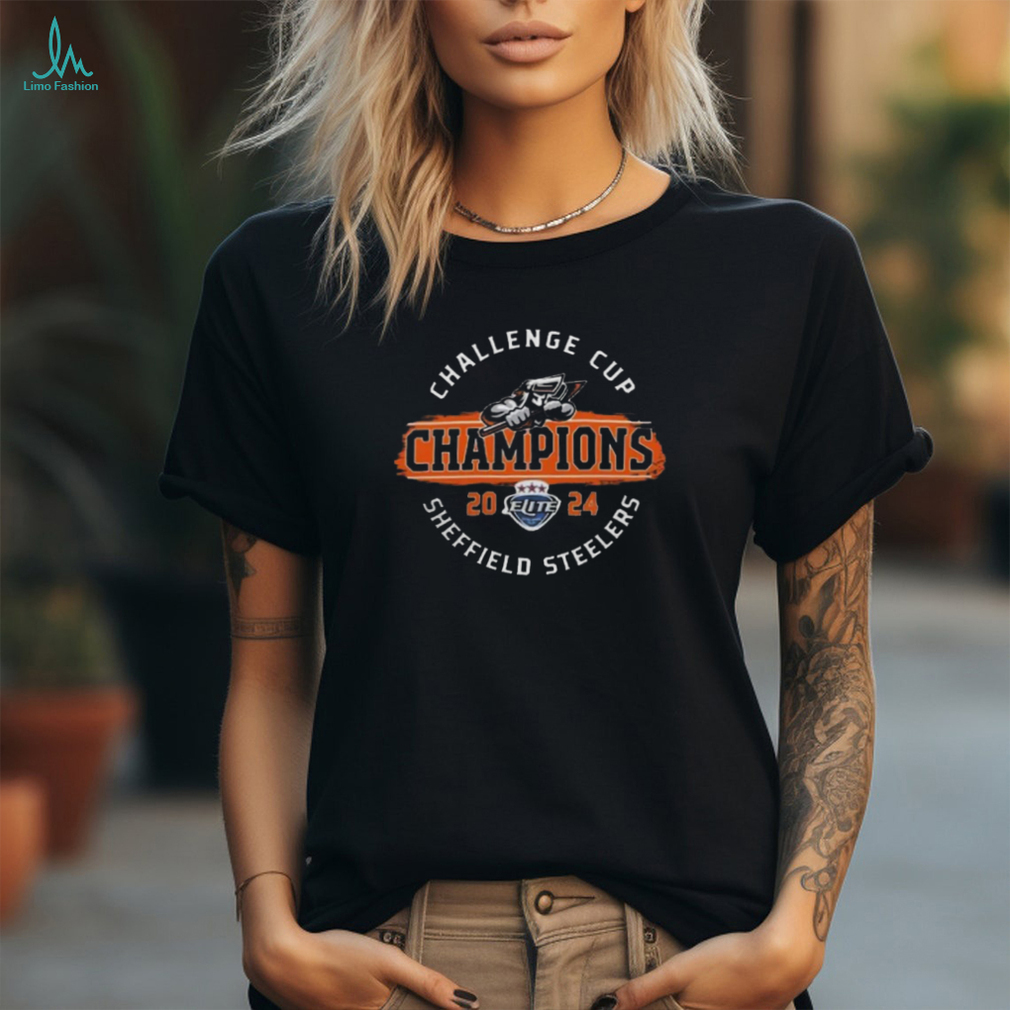 Challenge Cup Champions Sheffield Steelers Logo 2024 Black T Shirt Challenge Cup Champions Sheffield Steelers Logo 2024 Black T Shirt