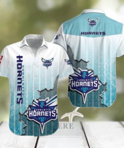 Charlotte Hornets Turquoise Hawaiian Shirt Style Gift