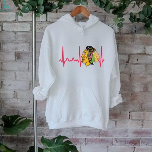 Chicago Blackhawks Heartbeat T Shirt, Heartbeat Hockey 2024 Shirt