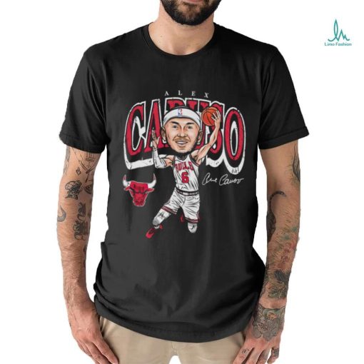 Chicago Bulls Alex Caruso cartoon signature shirt