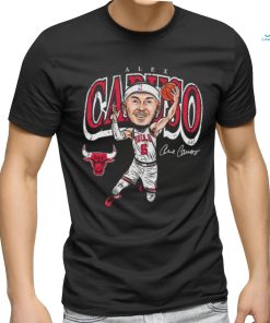 Chicago Bulls Alex Caruso cartoon signature shirt