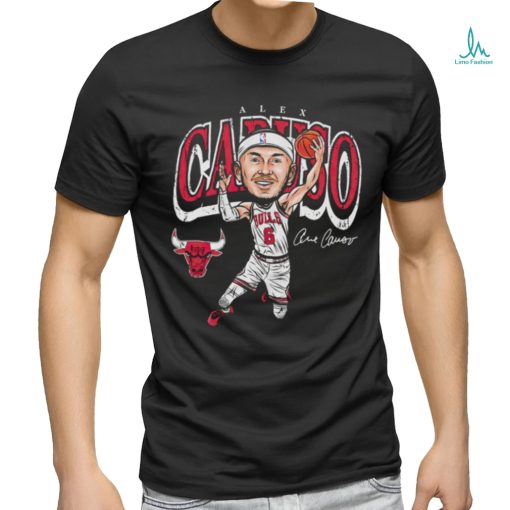 Chicago Bulls Alex Caruso cartoon signature shirt