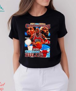Chicago Bulls Michael Jordan Pippen Rodman 1996 NBA world champions shirt