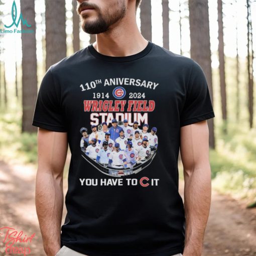 Chicago Cubs 110th Anniversary 1914 2024 Wrigley Field Stadium T Shirt