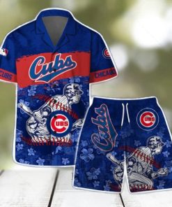 Chicago Cubs MLB Flower 3D Aloha Summer Hawaiian Shirt & Short