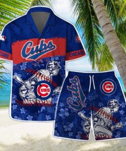 Chicago Cubs MLB Flower 3D Aloha Summer Hawaiian Shirt & Short