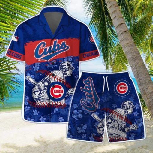 Chicago Cubs MLB Flower 3D Aloha Summer Hawaiian Shirt & Short