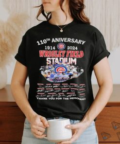Chicago Cubs Wrigley Field Stadium 110th Aniversary 1914 2024 Thank You For The Memories T Shirt