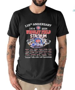 Chicago Cubs Wrigley Field Stadium 110th Aniversary 1914 2024 Thank You For The Memories T Shirt