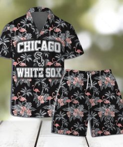 Chicago White Sox Team Logo Pattern MLB Flamingo Hawaiian Shirt & Short