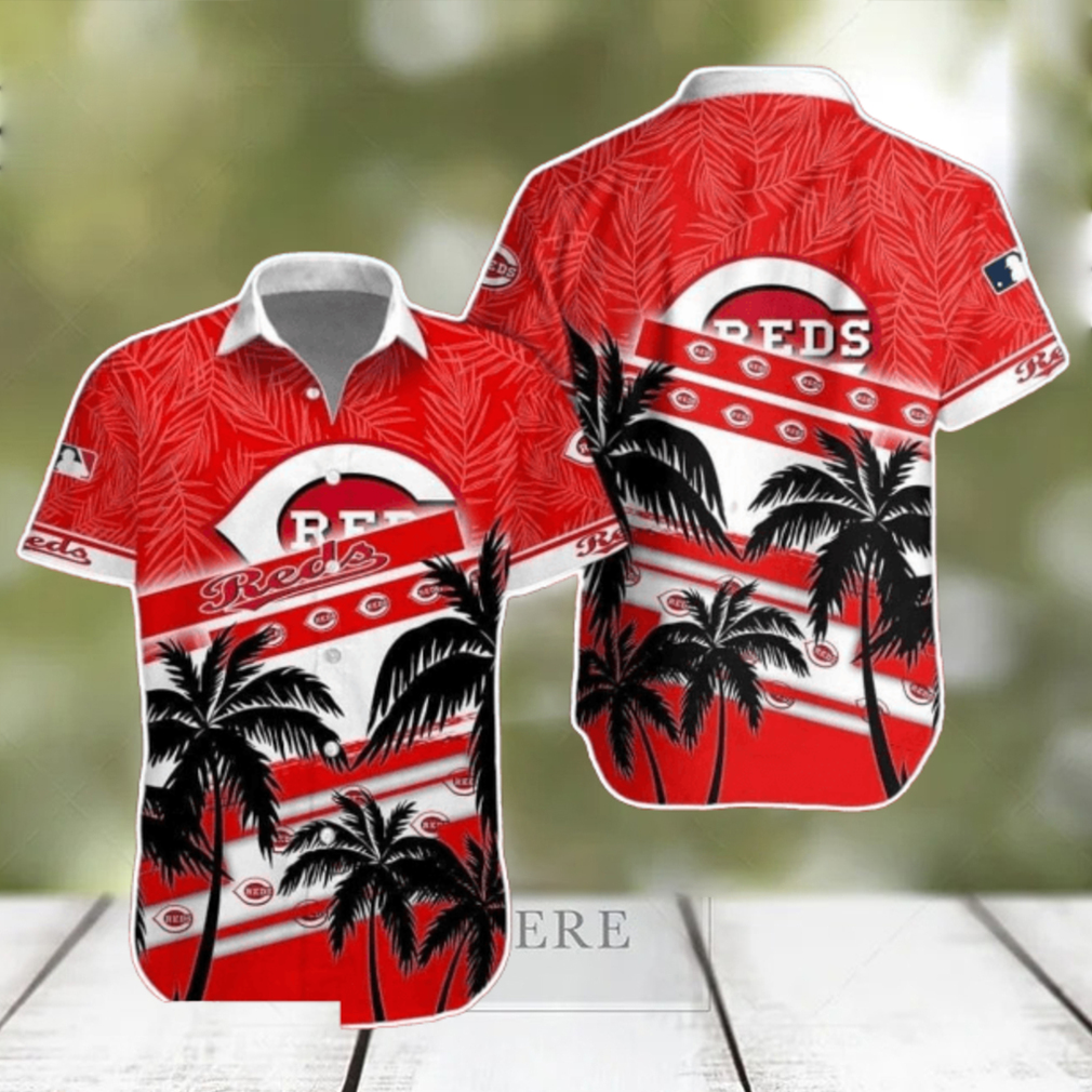 Cincinnati Reds MLB Hawaiian Shirt Palm Trees Pattern New Design For Fans Cincinnati Reds MLB Hawaiian Shirt Palm Trees Pattern New Design For Fans