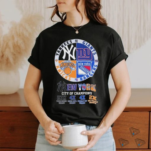 City Of Champions New York Sports Teams Logo Shirt