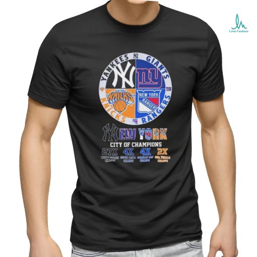 City Of Champions New York Sports Teams Logo Shirt