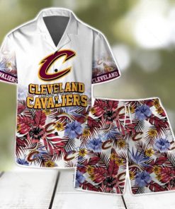 Cleveland Cavaliers Team Logo Pattern Basketball Season Hawaiian Shirt & Short